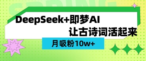用DeepSeek做AI 古诗词视频，涨粉 10W+(保姆级教程)-木石资源网