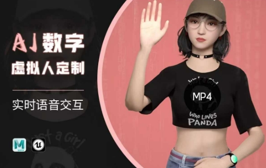 Ai数字人虚拟(智能体)实时语音交互特训营，​自行定制超写实角色AI数字人交互技术-木石资源网