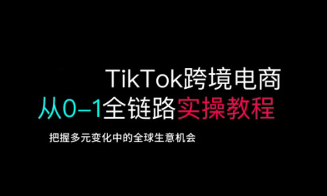 TikTok跨境电商从0-1全链路全方位实操教程，把握多元变化中的全球生意机会-木石资源网