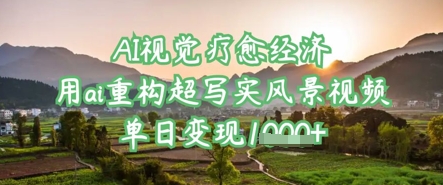 AI视觉疗愈经济：用ai重构超写实风景视频，单日变现多张-木石资源网