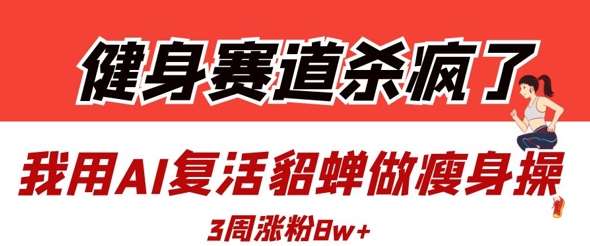 健身赛道杀疯了？我用AI复活貂蝉做瘦身操，3周涨粉8W-木石资源网