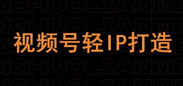 视频号线上课程，视频号轻IP打造-木石资源网
