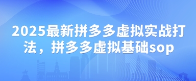 2025最新拼多多虚拟实战打法，拼多多虚拟基础sop-木石资源网
