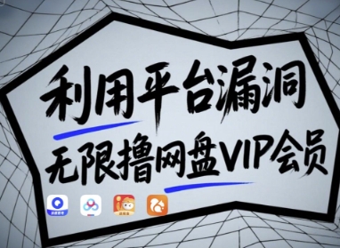 利用平台漏洞，无限撸网盘VIP会员，用户亲测有效!【漏洞原理+操作演示】-木石资源网