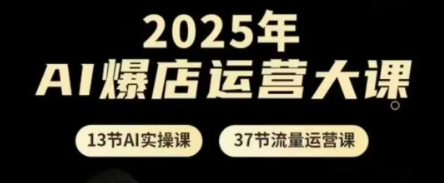 2025年AI爆店运营大课，13节AI实操课+37节流量运营课-木石资源网