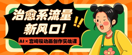 治愈系流量新风口，AI+宫崎骏动画创作实战课，从0到1打造爆款视频-木石资源网