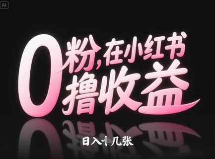0粉在小红书撸收益，日入几张-木石资源网