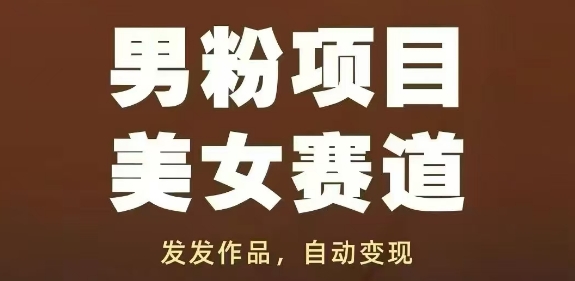 男粉项目美女赛道，发发作品，轻松获流自动变现-木石资源网