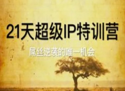 21天超级IP特训营，屌丝逆袭的唯一机会-木石资源网