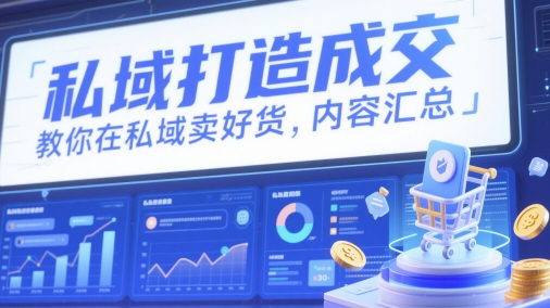 私域打造成交，教你在私域卖好货，内容汇总-木石资源网