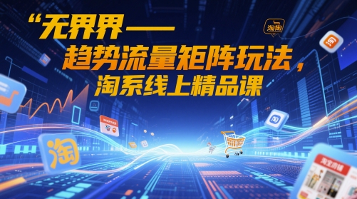 无界-趋势流量矩阵玩法，淘系线上精品课-木石资源网