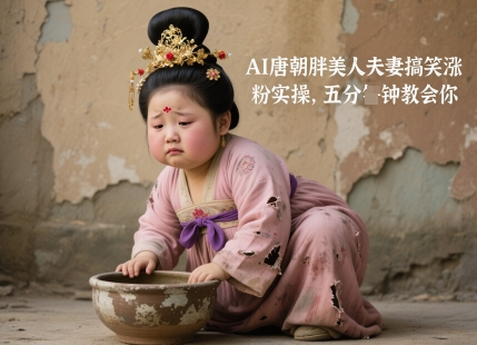 AI唐朝胖美人夫妻搞笑涨粉实操，五分钟教会你-木石资源网