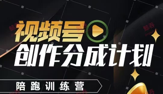 视频号创作分成计划陪跑训练营，手把手教会你如何制作视频，细水长流型项目-木石资源网