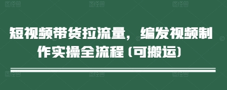 短视频带货拉流量，编发视频制作实操全流程(可搬运)-木石资源网