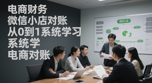 电商财务微信小店对账，从0到1系统学习电商对账-木石资源网
