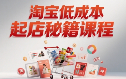 淘宝低成本起店系统课，助你快速起店，实现弯道超车-木石资源网
