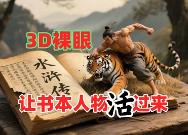 书本人物裸眼3D视频，新的玩法，流量超猛，保姆级教程-木石资源网