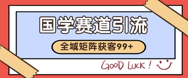 小红书某音国学赛道引流获客 自热矩阵日引200+【揭秘】-木石资源网