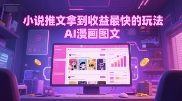 小说推文拿到收益最快的玩法，AI漫画图文-木石资源网