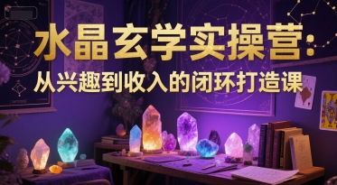 水晶玄学实操营：从兴趣到收入的闭环打造课-木石资源网