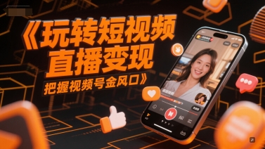 玩转短视频直播变现，把握视频号金风口-木石资源网