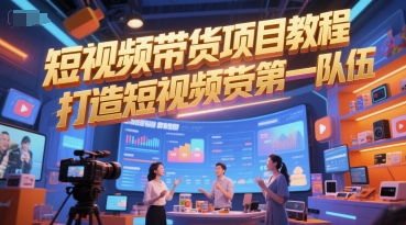 短视频带货项目教程，打造短视频带货第一队伍-木石资源网