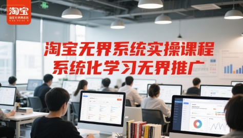 淘宝无界系统实操课程，系统化学习无界推广-木石资源网