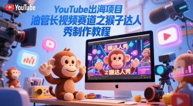 YouTube出海项目，油管长视频赛道之猴子达人秀制作教程-木石资源网