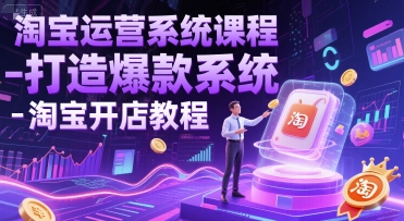 淘宝运营系统课程-打造爆款系统-淘宝开店教程-木石资源网