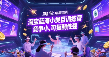 淘宝蓝海小类目训练营， 竞争小，可复制性强-木石资源网