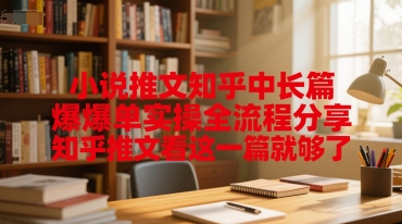 小说推文知乎中长篇爆单实操全流程分享，知乎推文看这一篇就够了-木石资源网