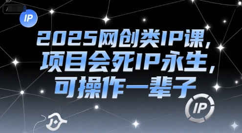 2025网创类IP课，项目会死IP永生，可操作一辈子-木石资源网
