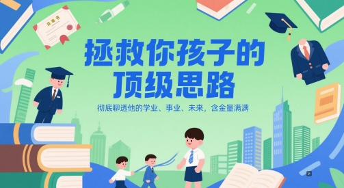 付费文章：拯救你孩子的顶级思路，彻底聊透他的学业、事业、未来，含金量满满-木石资源网