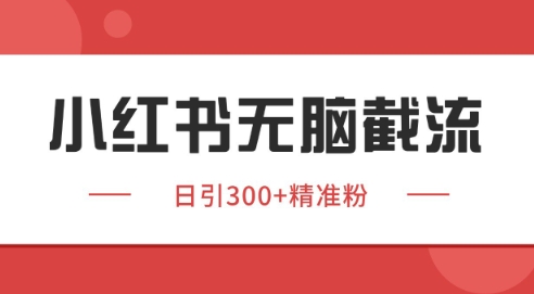小红书截流同行客源，独家野路子获客玩法 日引200+暴力获客【揭秘】-木石资源网