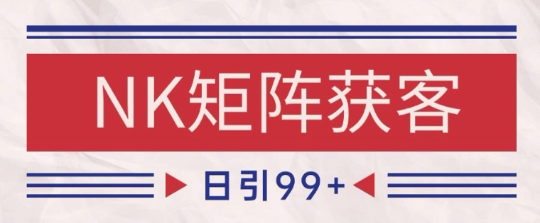 小红书某音NK赛道引流获客 自热矩阵日引200+【揭秘】-木石资源网