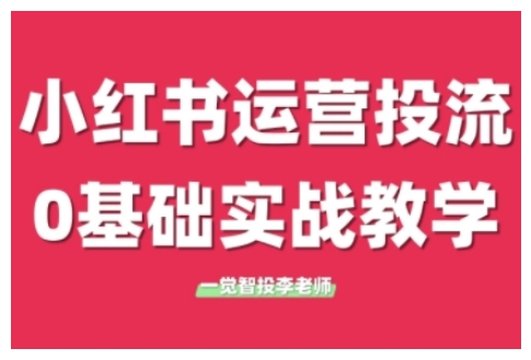 小红书运营投流，小红书广告投放从0到1的实战课，学完即可开始投放（更新）-木石资源网