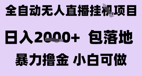 最新全自动抖音无人直播挂G项目，日入2k+ 包落地暴力撸金，小白可做【揭秘】-木石资源网