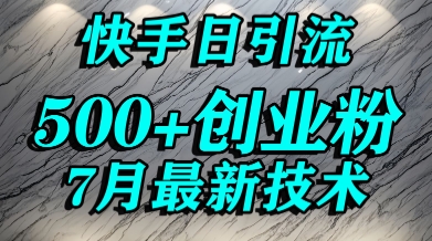 创业粉怎么打？快手精准引流创业粉，宝妈群体日进500+精准流量-木石资源网