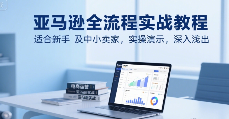 亚马逊全流程实战教程，适合新手及中小卖家，实操演示，深入浅出-木石资源网