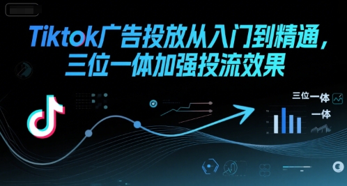Tiktok广告投放从入门到精通，三位一体加强投流效果-木石资源网