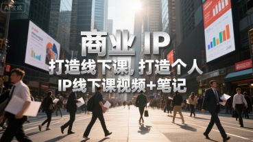 商业IP打造线下课，打造个人 IP线下课视频+笔记-木石资源网