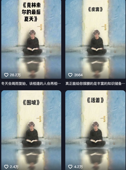 AI制作爆款书单，抖音42粉丝博主书单号制作拆解，单条视频28W赞-木石资源网