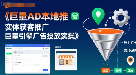 巨量AD本地推实体获客推广，巨量引擎广告投放实操-木石资源网