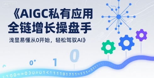 AIGC私有化应用全链增长操盘手，浅显易懂从0开始，轻松驾驭AI-木石资源网