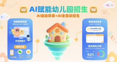 AI赋能幼儿园招生，AI自动获客+AI全自动招生-木石资源网