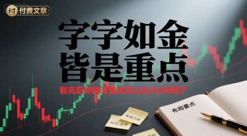 付费文章：字字如金 皆是重点， 看完后 你就清楚该怎么在大A布局了-木石资源网