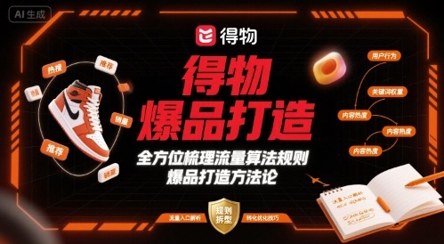 得物爆品打造，全方位梳理得物流量算法规则爆品打造规则-木石资源网