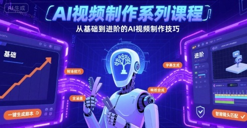 AI视频制作系列课程，从基础到进阶的AI视频制作技巧全涵盖-木石资源网