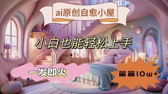 ai原创治愈小屋，小白也能轻松上手，一发即火，篇篇10w+【揭秘】-木石资源网