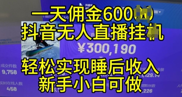 2024年11月抖音无人直播带货挂JI，小白的梦想之路，全天24小时收益不间断实现真正管道收益【揭秘】-木石资源网